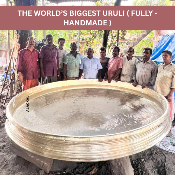 The World's Biggest Handmade Bronze Uruli | Alackal Bell Metals, Mannar