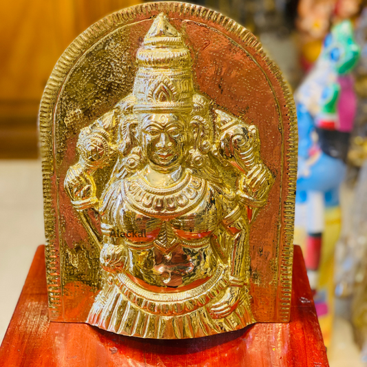 Spiritual Craftsmanship in Kerala: Customized Brass Lord Mahavishnu & Goddess Bhadrakali Devi Angi Idols from ALACKAL BELL METALS, MANNAR, KERALA