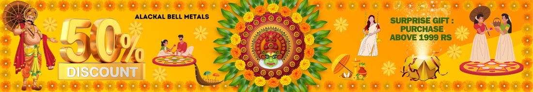 Celebrate Onam 2025 with Authentic Brass Nilavilakku, Uruli & Kitchen Essentials from Alackal Bell Metals Mannar