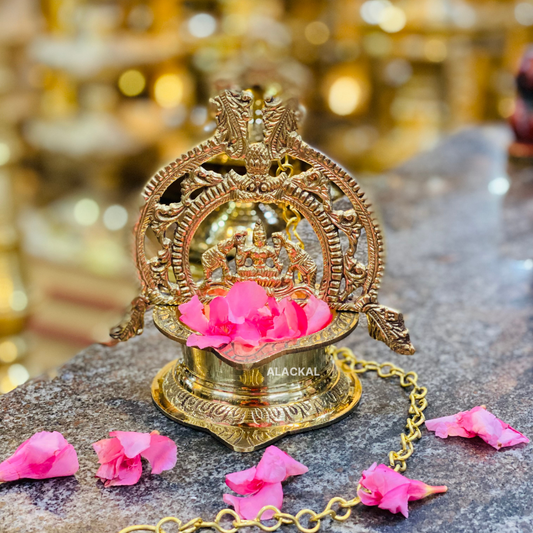 GAJALAKSHMI HANGING LAMP WITH CHAIN AND HOOKS