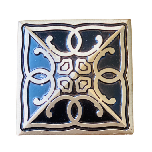 ELEGANT PREMIUM BRASS SQUARE-SHAPED DOOR DOME WITH BLACK AND GOLDEN FINISH | MATT FINISH