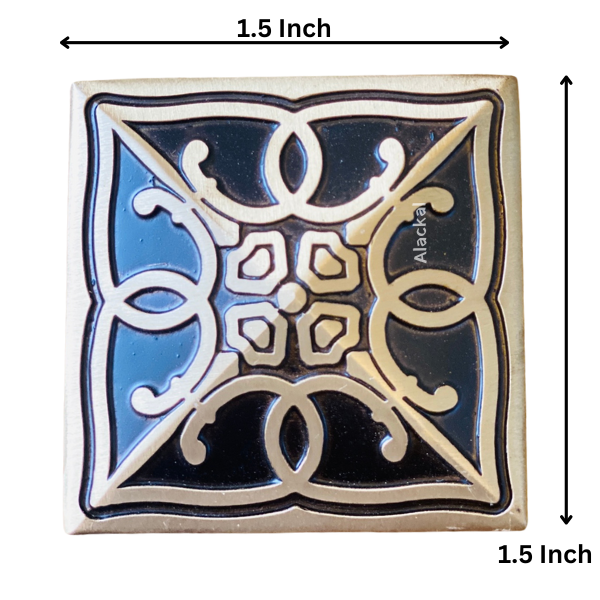 ELEGANT PREMIUM BRASS SQUARE-SHAPED DOOR DOME WITH BLACK AND GOLDEN FINISH | MATT FINISH