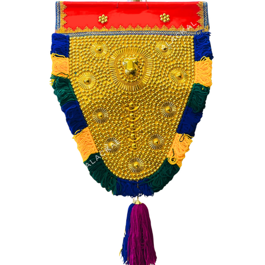 KERALA NETTIPATTAM | HANDCRAFTED ELEPHANT CAPARISON FOR WALL DECOR, HOME DECOR, TEMPLE DECOR, HOUSEWARMING GIFT – ALACKAL BELL METALS, MANNAR