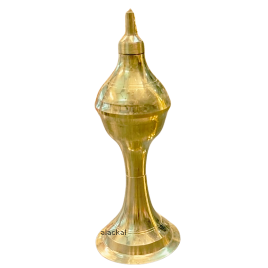 Traditional Brass Kerala Kerosene Lamp | Mannenna Vilakku for Home Decor – Alackal Bell Metals, Mannar
