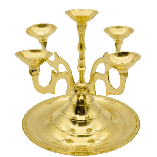 BRASS PANCH ARATI CAMPHOR HOLDER | ARTI FOR POOJA RITUALS