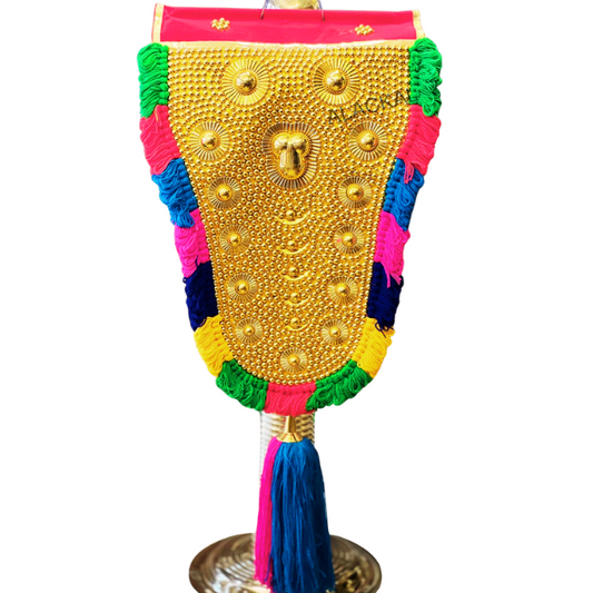 Handmade Kerala Nettipattam | Traditional Nettipattom Wall Decor | Temple Elephant Caparison | Kerala Wedding & Home Gift – Alackal Bell Metals Mannar