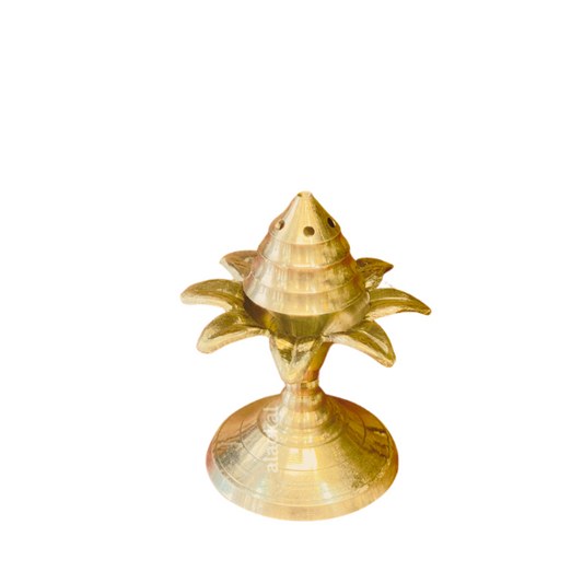 BRASS FLOWER - SHAPED AGARBATI STAND  | INCENSE HOLDER