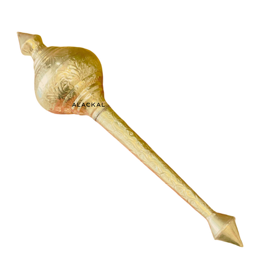 Lightweight Brass Hanuman Gada / Bajrang Bali Sota for Pooja Rituals – Handmade in Kerala by Alackal Bell Metals, Mannar