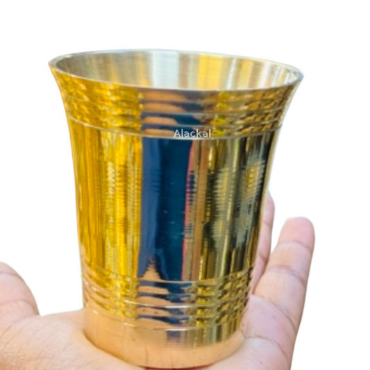 ELEGANT HANDMADE BRONZE/ KANSA GLASS | TRADITIONAL DRINKWARE | DURABLE TUMBLER | KITCHEN UTENSILS