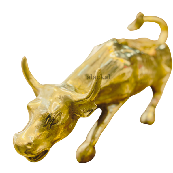 BRASS CHARGING BULL STATUE FOR HOME DECOR | WALL STREET NYC
