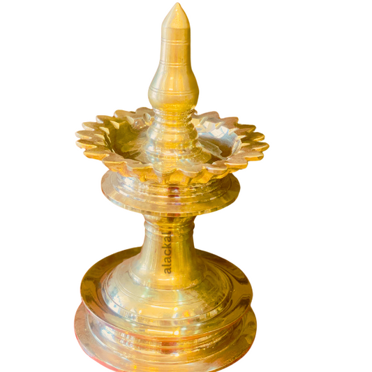 BRASS LIGHTWEIGHT BHADRADEEPAM - 21 WICKS, 3 KG, FOR TEMPLE