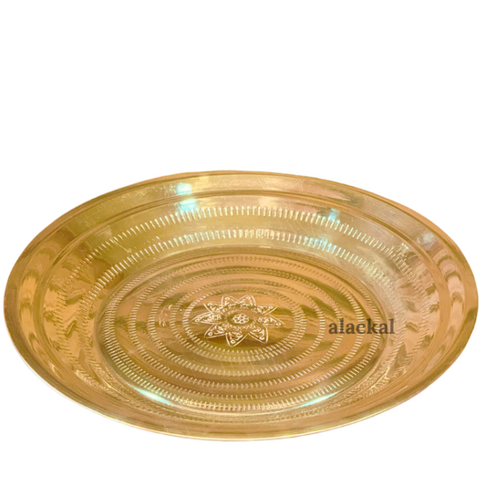 BRASS DESIGNED THALIKA | THALAM | THAMBOOLAM | PLATE FOR HINDU WEDDING RITUALS