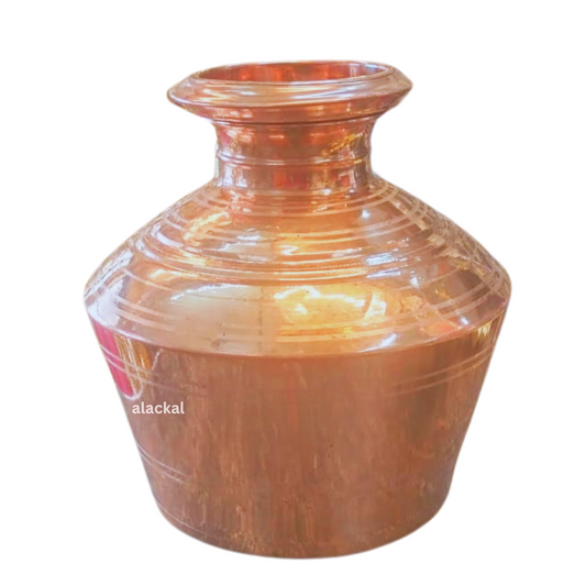 TRADITIONAL HANDCRAFTED FULLY POLISHED COPPER KALASH POT | KALASHAKUDAM FOR TEMPLE POOJA RITUALS
