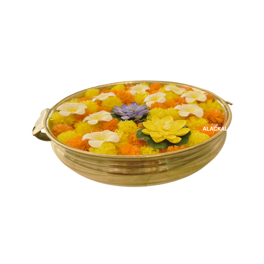 BRASS LIGHTWEIGHT FLOWER DECOR URULI FOR HOME STYLING | GIFTING | MANNAR