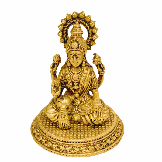 BRASS DHANALAKSHMI IDOL