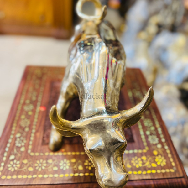 BRASS CHARGING BULL STATUE FOR HOME DECOR | WALL STREET NYC
