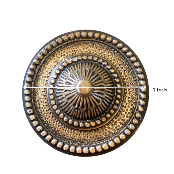 BRASS ANTIQUE SHADE DOOR DOME WITH DESIGNS | ROUND DOME | DOOR FITTINGS FOR KERALA HOMES | PUJA ROOM DOOR ACCESSORIES