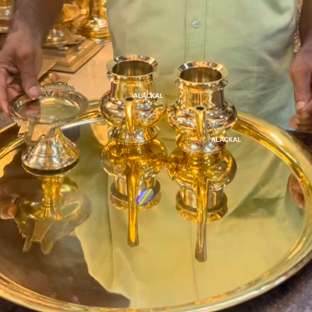 PREMIUM MAHA POOJA THALI SET FOR TEMPLE POOJA RITUALS | MANNAR