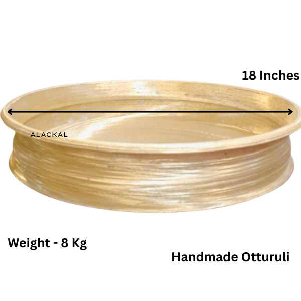 Authentic Kerala Traditional Handmade Bronze Cooking Uruli (Otturuli) 12 Litre | Alackal Bell Metals, Mannar