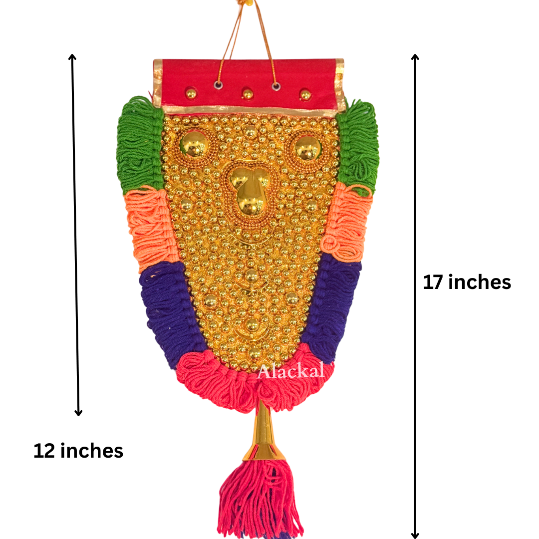 Kerala Nettipattam – Handmade Traditional Elephant Caparison for Wall Decor