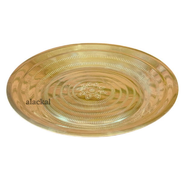 BRASS DESIGNED THALIKA | THALAM | THAMBOOLAM | PLATE FOR HINDU WEDDING RITUALS