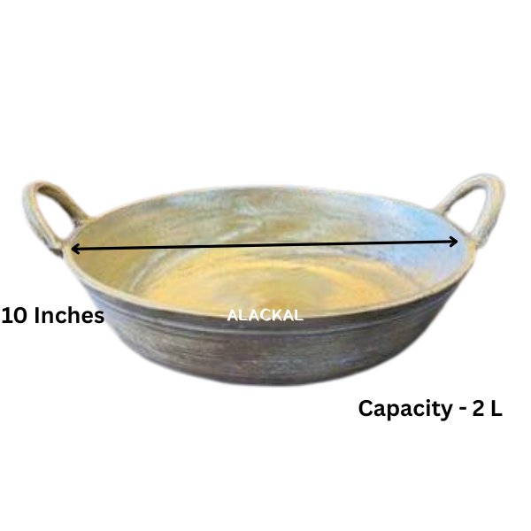 Authentic Handmade Bronze Kadai / Kadai (Cheenichatti) – Traditional Kerala Cookware for Deep Frying | Alackal Bell Metals, Mannar