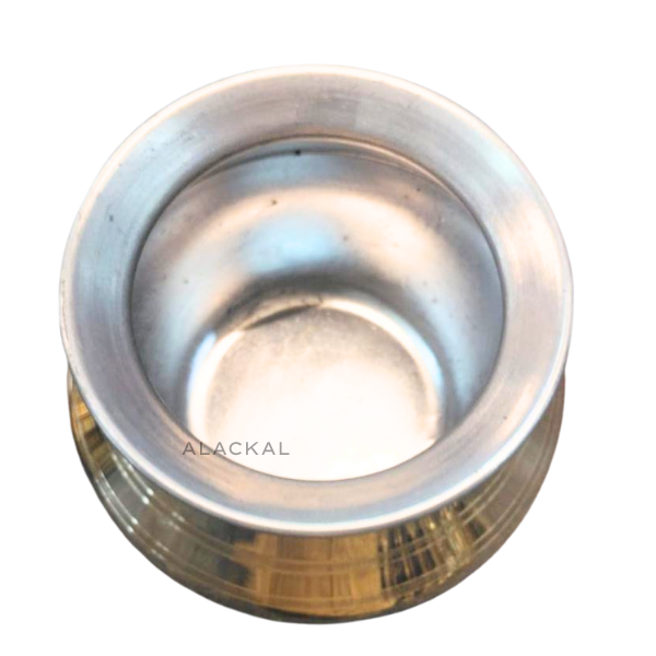 Handcrafted Brass Pot with Tin Coating | Traditional Cooking Vessel | Alackal Bell Metals, Mannar