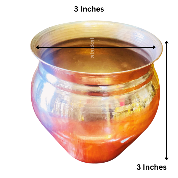 COPPER KALASH POT ( SMALL ) FOR POOJA RITUALS | CHEMBU KALASHA KUDAM