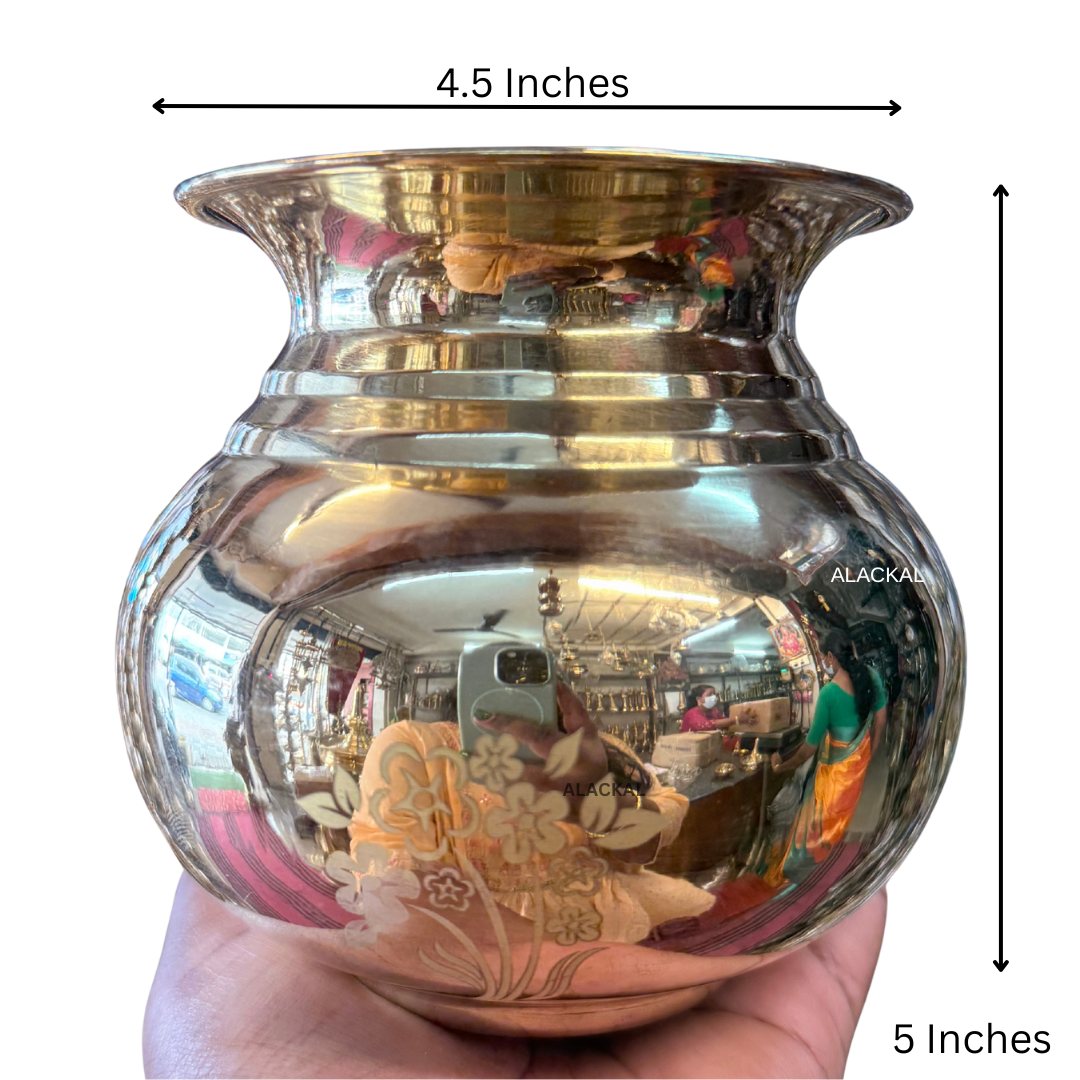 Traditional Brass Milk Boiling Pot for Housewarming (Paal Kachal) | Handmade in Mannar – Alackal Bell Metals
