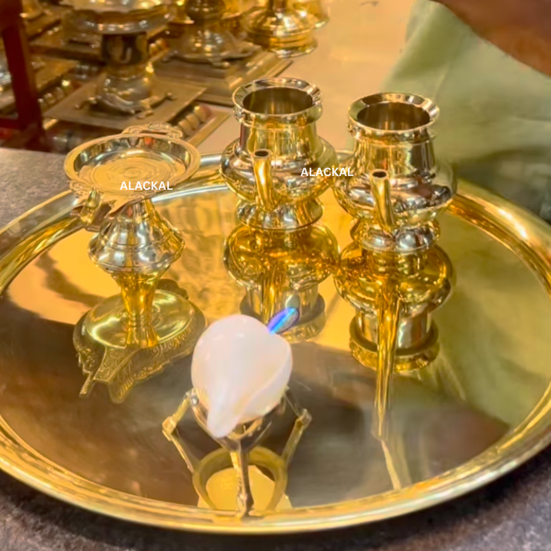 PREMIUM MAHA POOJA THALI SET FOR TEMPLE POOJA RITUALS | MANNAR