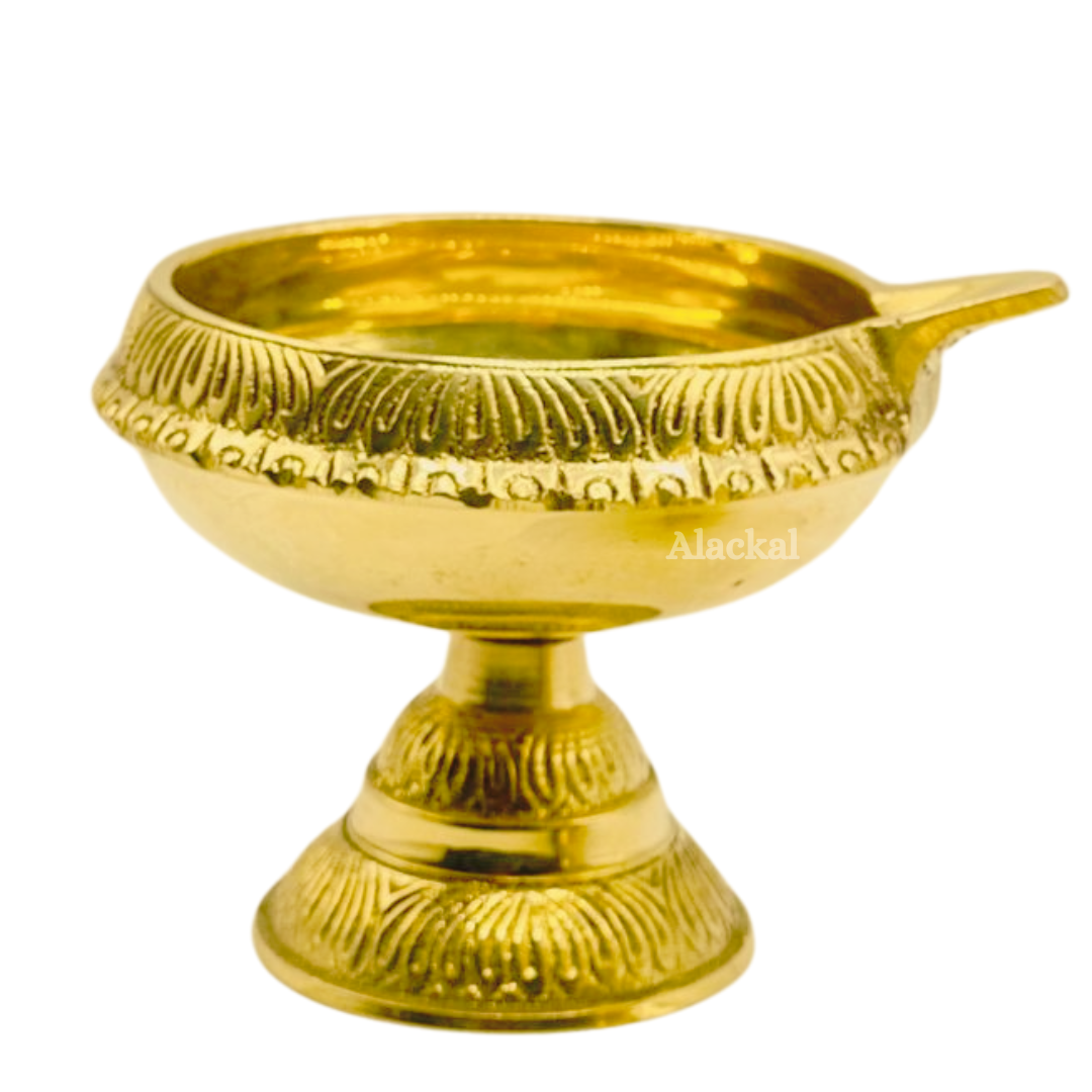 BRASS KUBERA LAMP WITH STAND  ( PAIR )