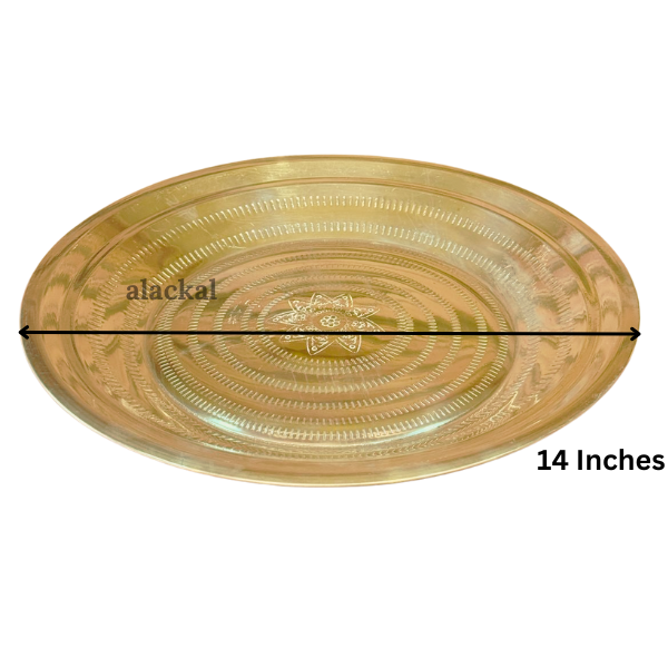 BRASS DESIGNED THALIKA | THALAM | THAMBOOLAM | PLATE FOR HINDU WEDDING RITUALS