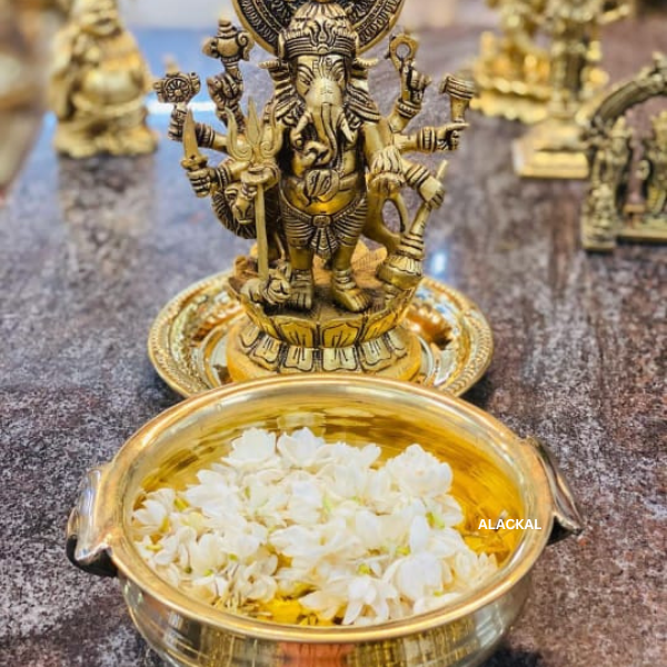 BRASS LIGHTWEIGHT FLOWER DECOR URULI FOR HOME STYLING | GIFTING | MANNAR