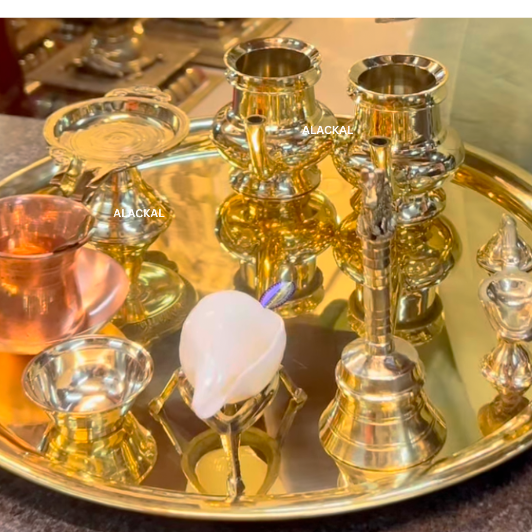 PREMIUM MAHA POOJA THALI SET FOR TEMPLE POOJA RITUALS | MANNAR