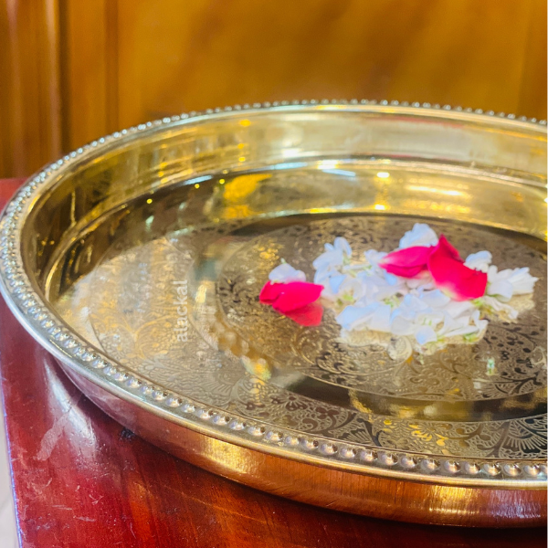 BRASS DESIGN THALIKA | PLATE | THAMBOOLAM TO KEEP FRUITS | MUST HAVE FOR WEDDING CEREMONY