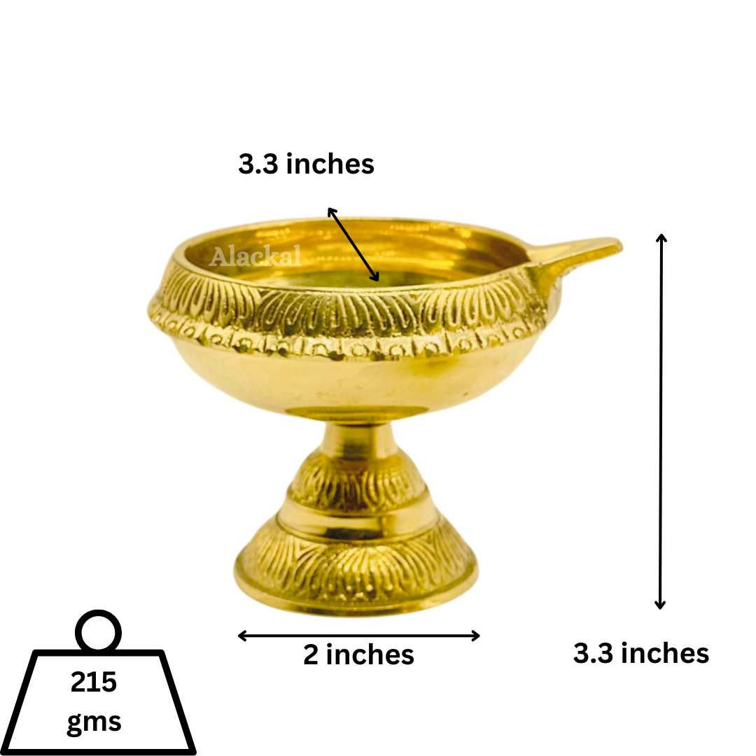 BRASS KUBERA LAMP WITH STAND  ( PAIR )