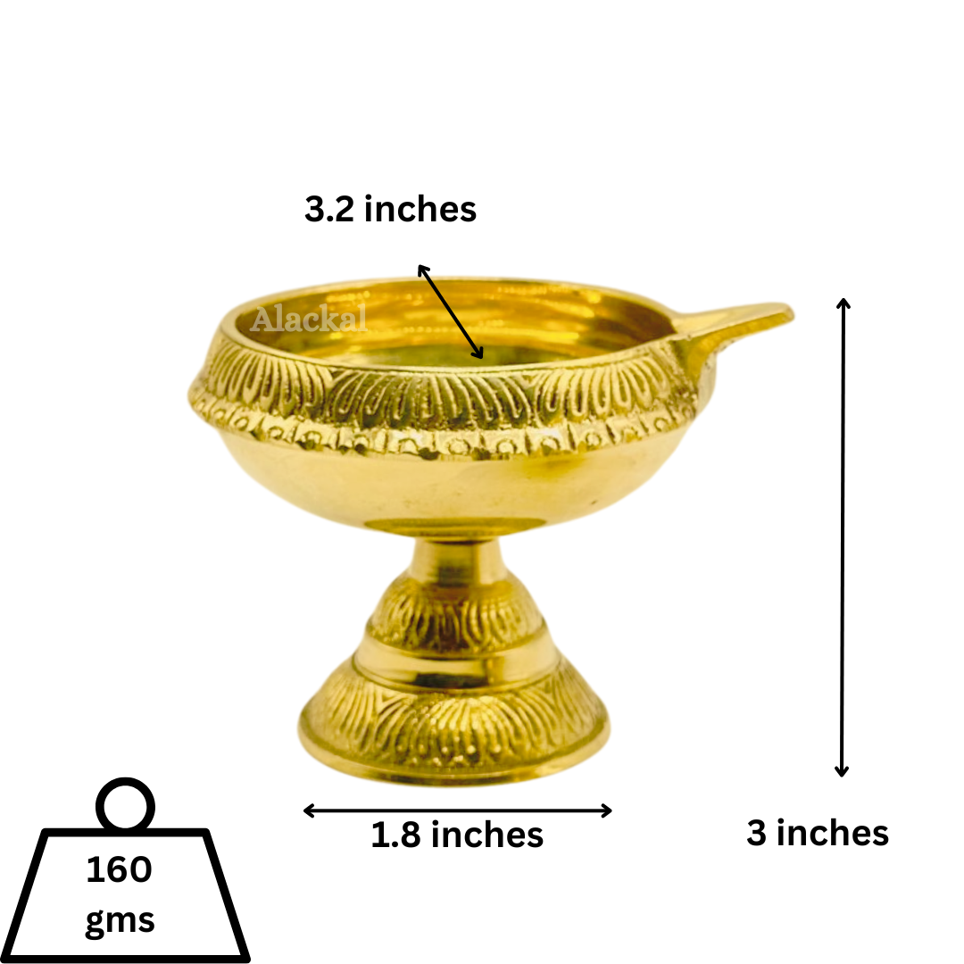 BRASS KUBERA LAMP WITH STAND  ( PAIR )