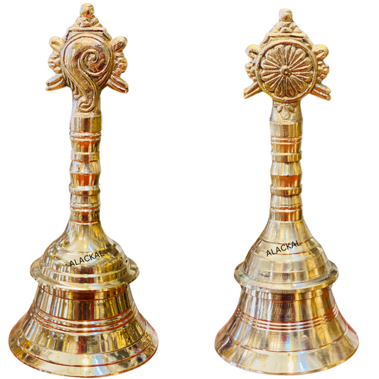 SHANKH CHAKRA BRASS POOJA BELLS | PUJA RITUALS