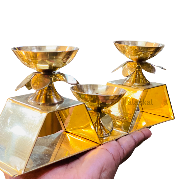 BRASS LIGHTWEIGHT 3 LAYER DIYA FOR DIWALI | RETURN GIFT