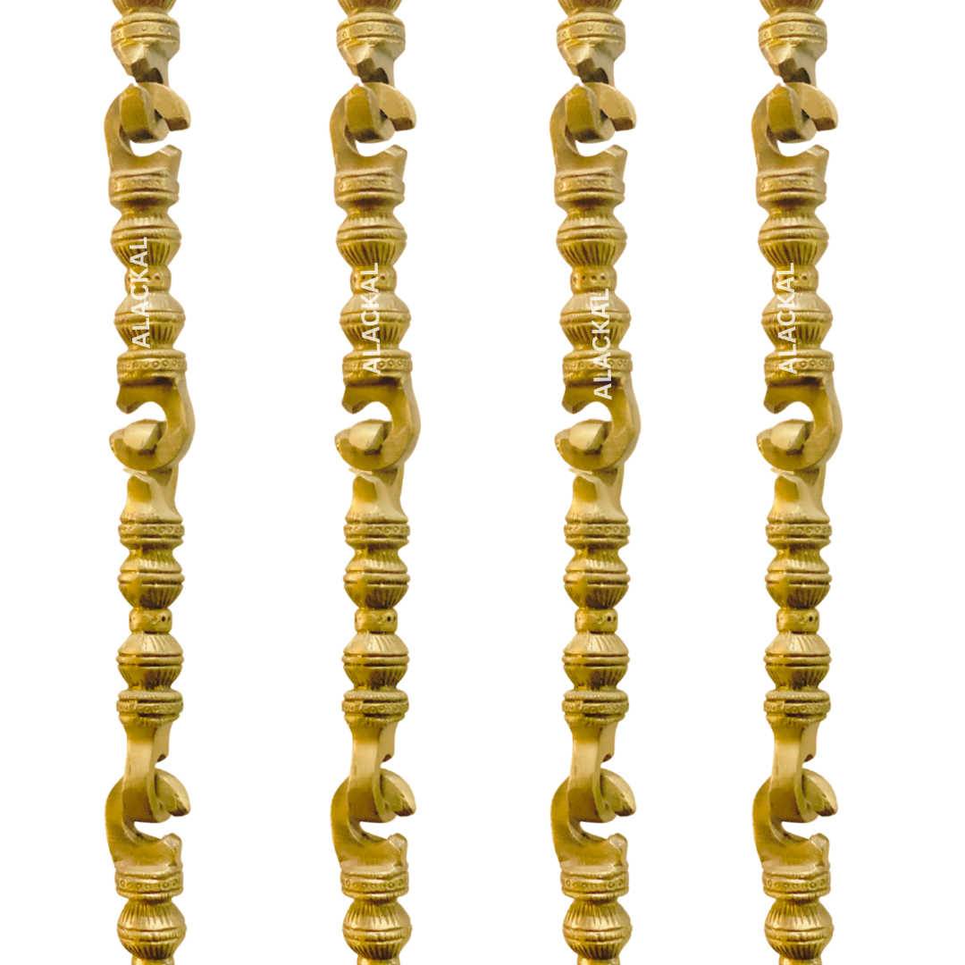 PREMIUM ELEGANT BRASS SWING JHULA CHAINS 6 FEET LENGTH, 4 CHAINS  | OONJAL | AATUNJAL  - MANNAR