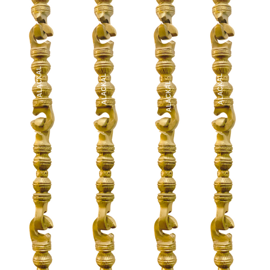 PREMIUM ELEGANT BRASS SWING JHULA CHAINS 6 FEET LENGTH, 4 CHAINS  | OONJAL | AATUNJAL  - MANNAR