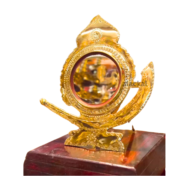 AUTHENTIC KERALA BOAT SHAPED ARANMULA KANNADI | HANDCRAFTED METAL MIRROR FOR GIFTING