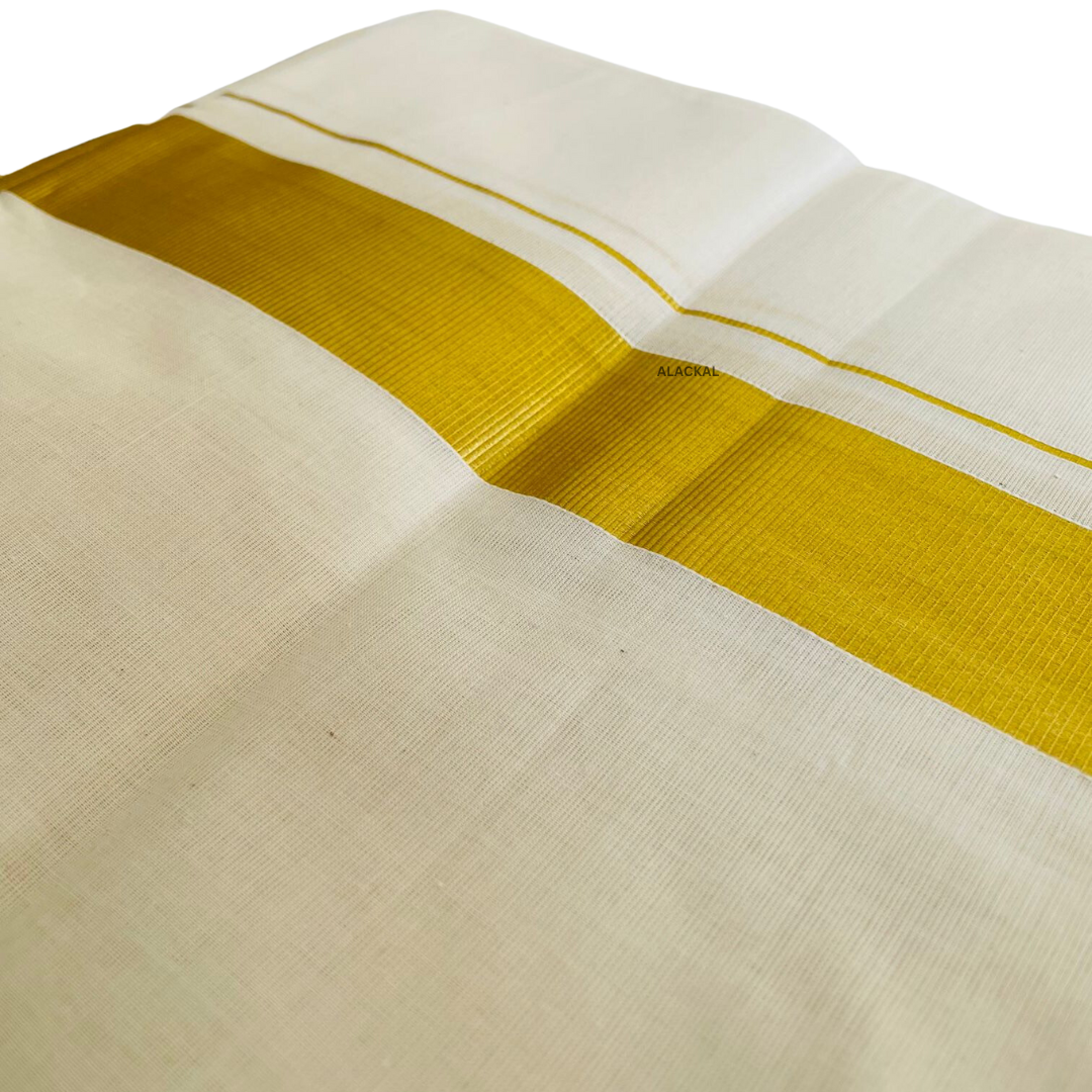 Authentic Kasavu Mundu from Mannar for Thiruvonam celebrations