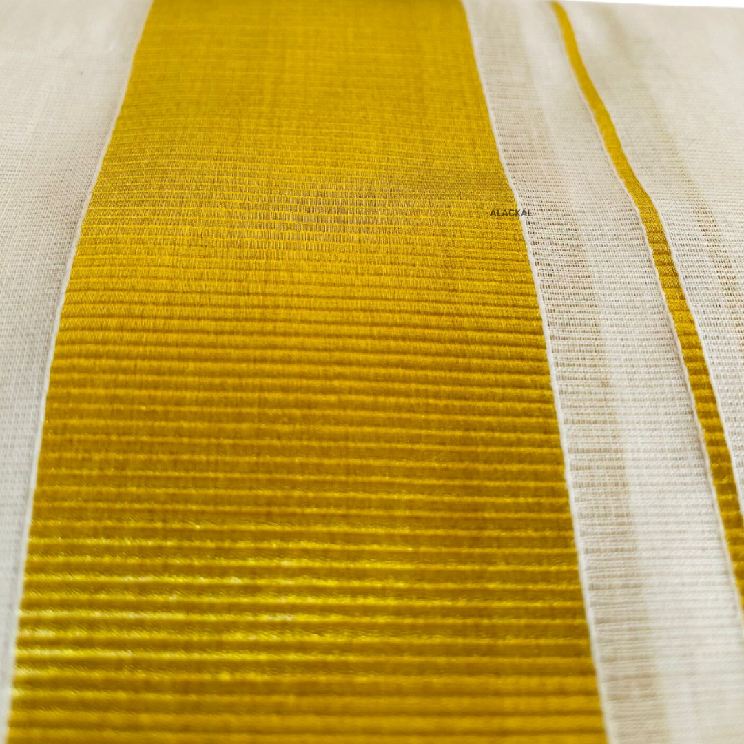 Authentic Kasavu Mundu from Mannar for Thiruvonam celebrations