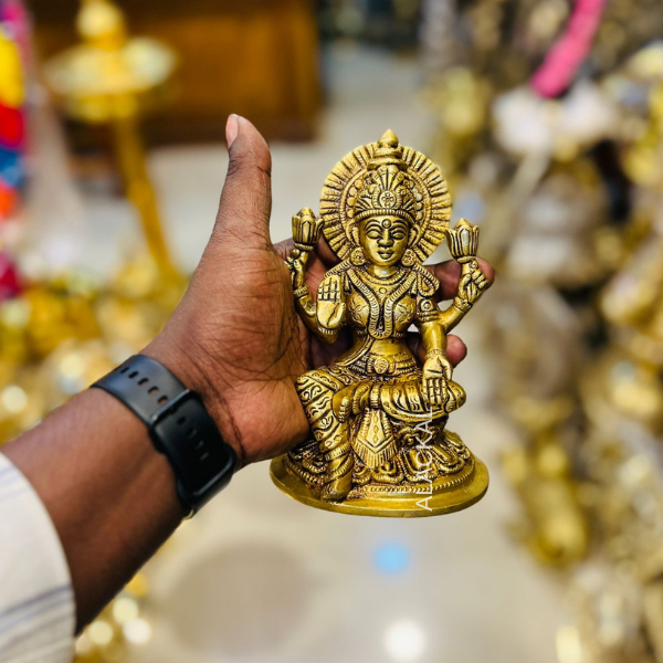 Brass Lakshmi Devi Idol, Goddess Lakshmi Statue, Brass Lakshmi Idol Mannar, Lakshmi Devi Vigraham, Brass Pooja Idols Kerala, Vijayadasami Puja Idol, Brass Lakshmi Idol for Home Temple, Handmade Brass Statue India, Lakshmi Idol for Wealth and Prosperity