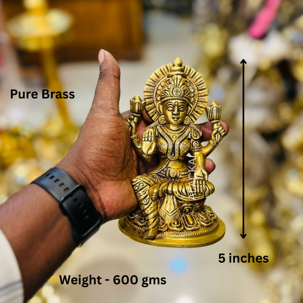 Brass Lakshmi Devi Idol, Goddess Lakshmi Statue, Brass Lakshmi Idol Mannar, Lakshmi Devi Vigraham, Brass Pooja Idols Kerala, Vijayadasami Puja Idol, Brass Lakshmi Idol for Home Temple, Handmade Brass Statue India, Lakshmi Idol for Wealth and Prosperity
