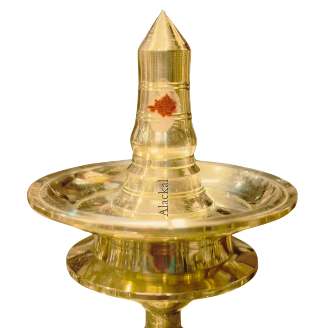 Handmade Brass 3-layer Kavaravilakku with Paathi Vilakku from Alackal Bell Metals Mannar