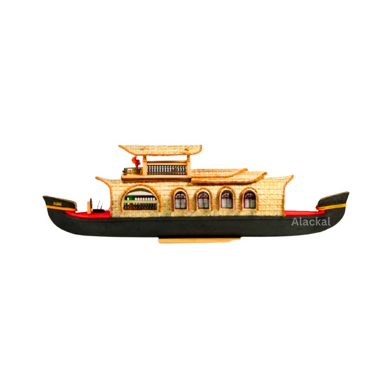 WOODEN DOUBLE - DECKER HOUSE BOAT