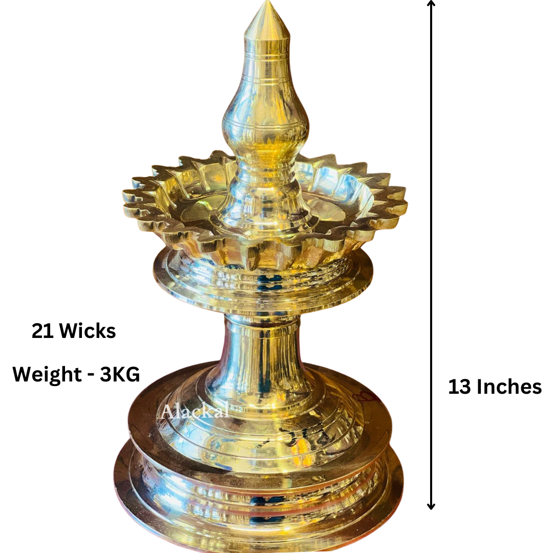 Bronze Lightweight Bhadradeepam – Perfect for Temple & Home Pooja Rituals | Alackal Bell Metals Mannar
