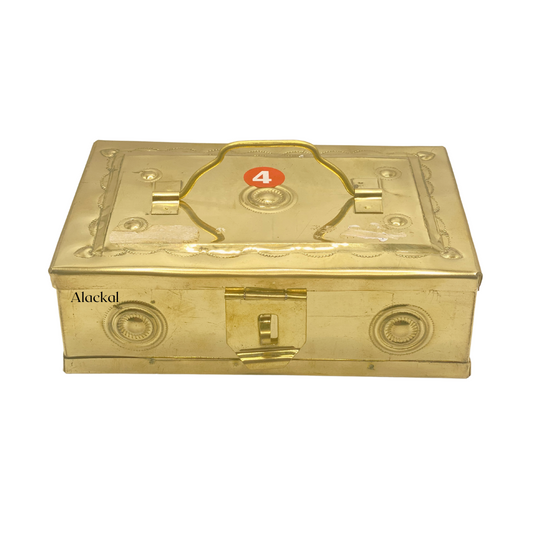 Unveiling Elegance: Alackal Bell Metals' Traditional Pure Brass Chellapetti ( Betel Box )